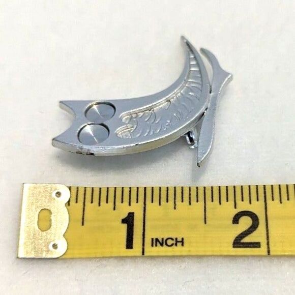 Owl Brooch Silver Tone - Picture 7 of 7